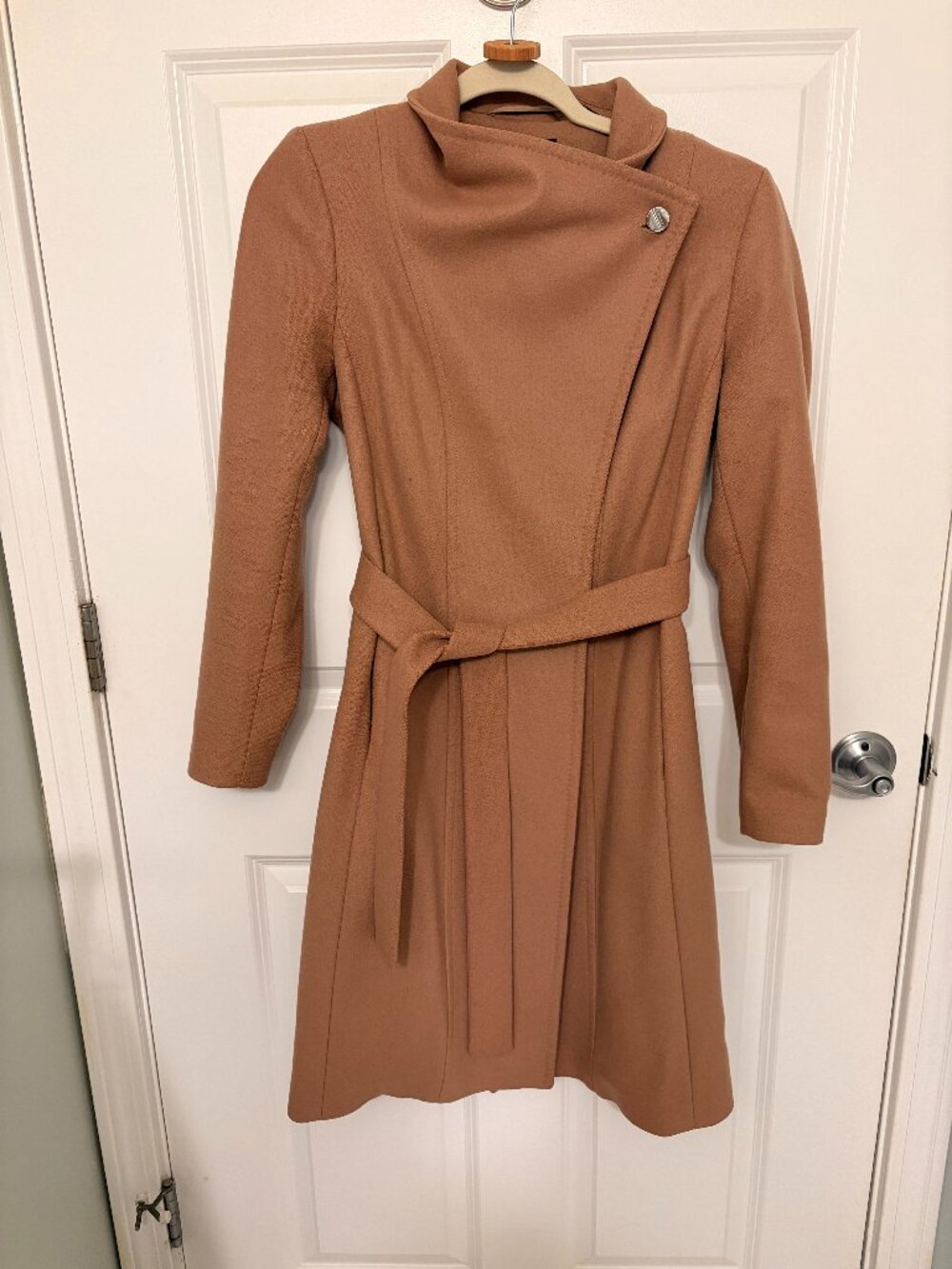 Ted Baker Wool Wrap coat in Camel
